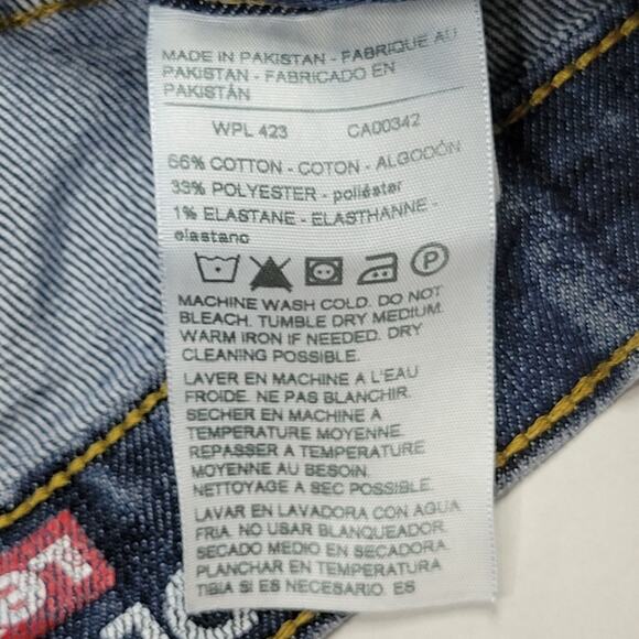 Levi's Denizen 218 Straight Fit Jeans Dark Wash Denim 5 Pocket Men's 30 x 32 - Picture 4 of 7